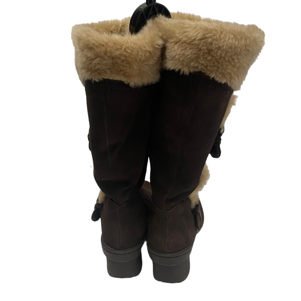 ST JOHN'S BAY Brown Leather Upper Winter Boots Size 7 - Picture 7 of 12